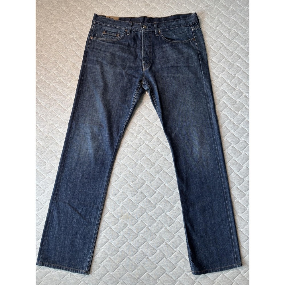 J Brand Kane Jeans Mens 36x32 Blue Medium Wash Slim Straight Selvage Denim USA